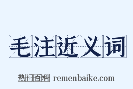 毛注近义词是什么意思的图片